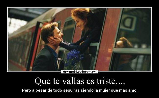 Que te vallas es triste.... - 