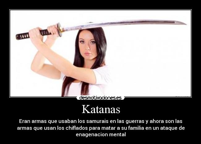 carteles katanas desmotivaciones