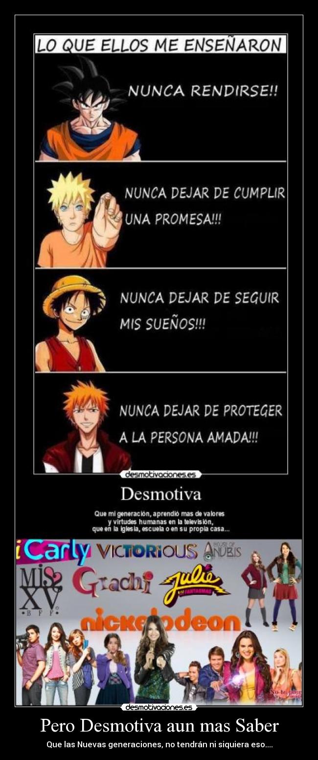 Pero Desmotiva aun mas Saber -