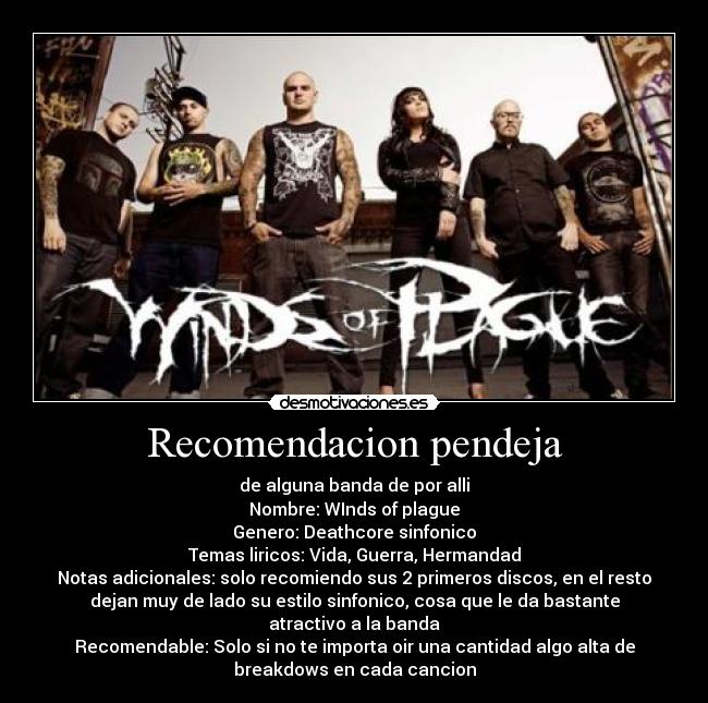 carteles winds plague metalcancerigeno desmotivaciones