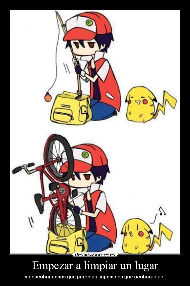 carteles pokemon nigatsu harukaze red pikachu limpiar cosas improbables desmotivaciones