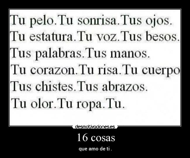 16 cosas - 