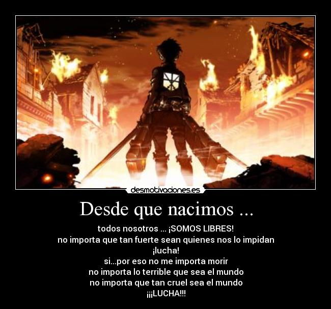 carteles shingeki desmotivaciones