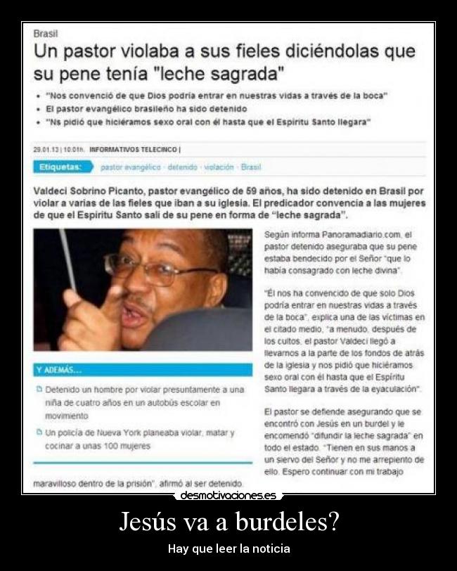 Jesús va a burdeles? -