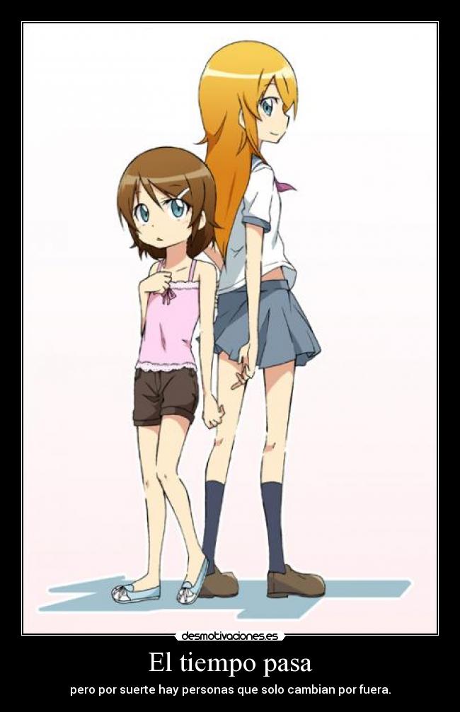 carteles raptorhunters nigatsu harukaze anime manga otaku oreimo kirino cambia con los anos tiempo pasa desmotivaciones