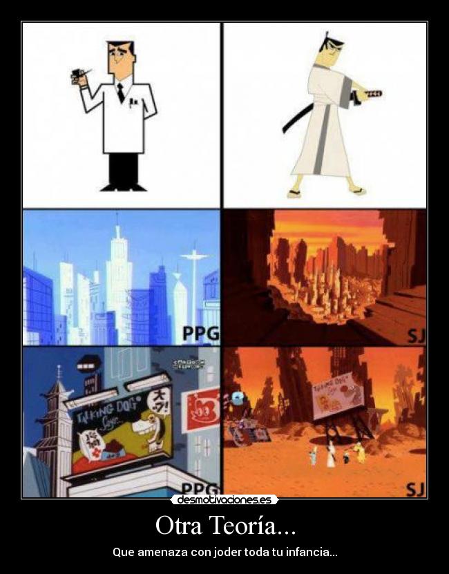 carteles anime cartoon network ppg las chicas super poderosas samurai jack profesor utonio ssj desmotivaciones