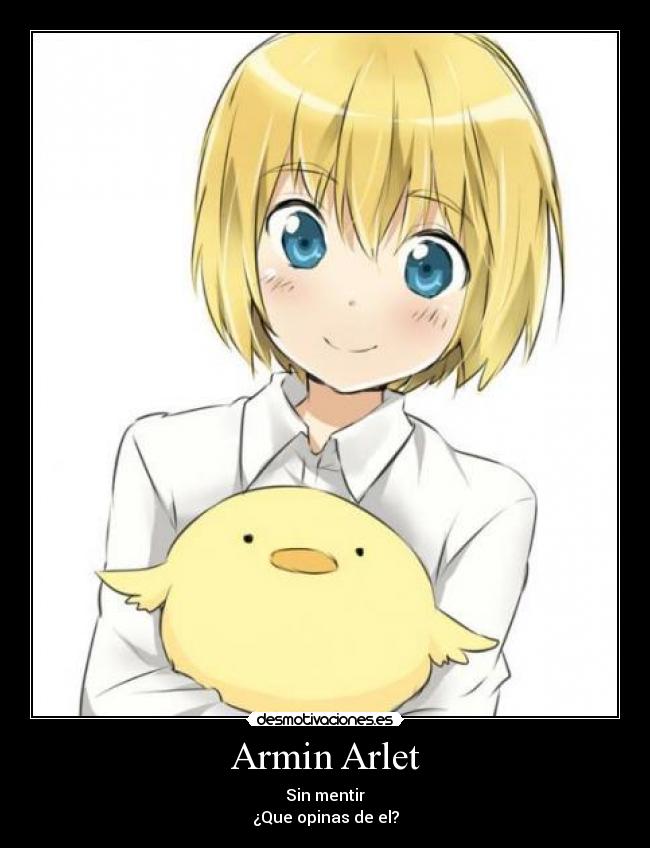 carteles anime shingeki kyojin armin arlet otaku snk desmotivaciones