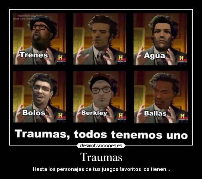 Traumas - Hasta los personajes de tus juegos favoritos los tienen...