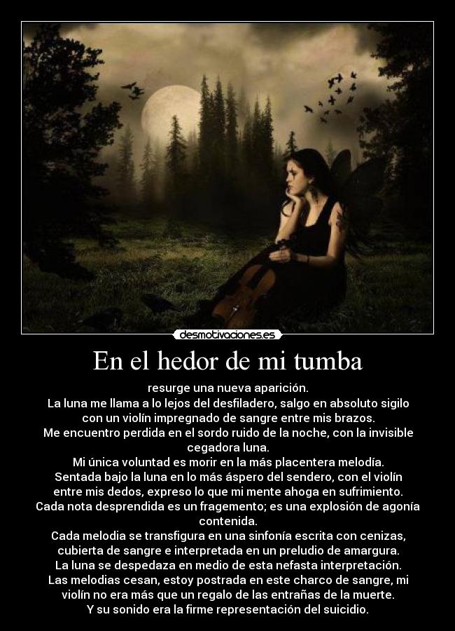 En el hedor de mi tumba -