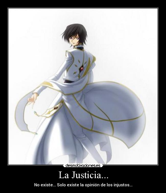 carteles justicia code geass anime desmotivaciones