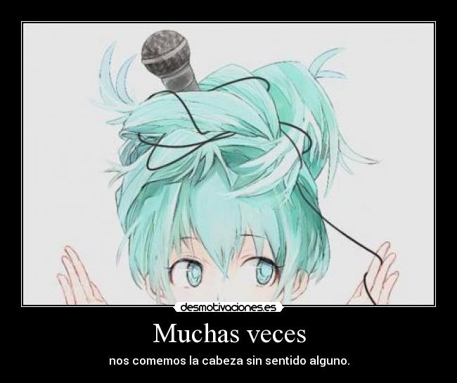 carteles anime manga vocaloid hatsune miku microfono desmotivaciones