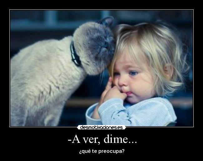-A ver, dime... - ¿qué te preocupa?