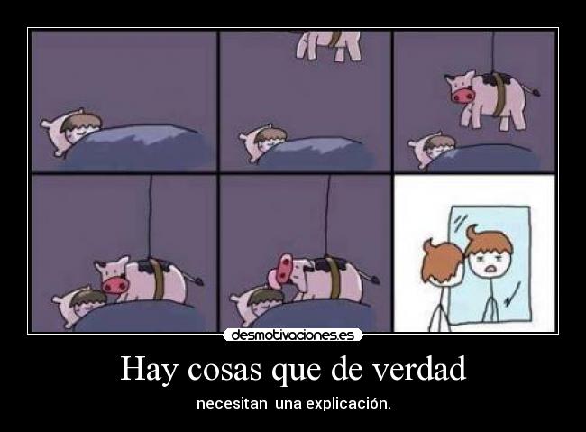 Hay cosas que de verdad - necesitan  una explicación.