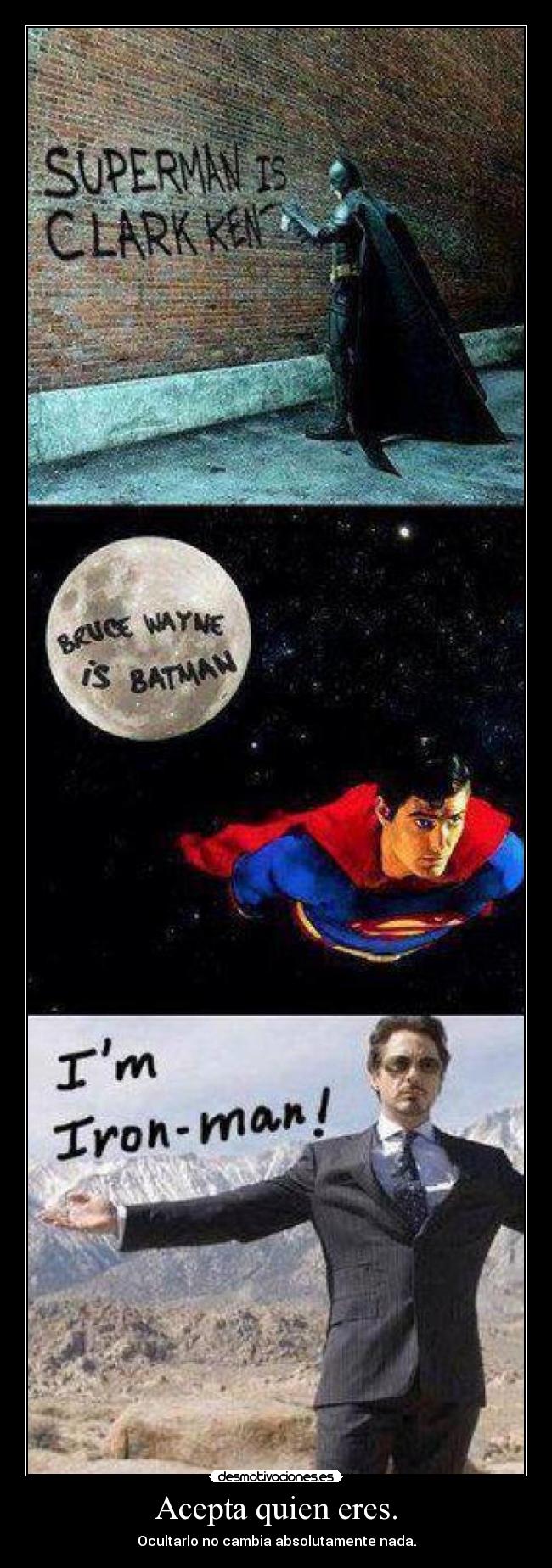 carteles ironman superman batman todos man desmotivaciones