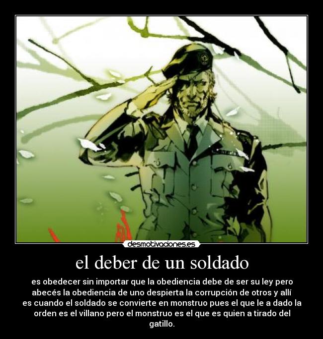 el deber de un soldado -
