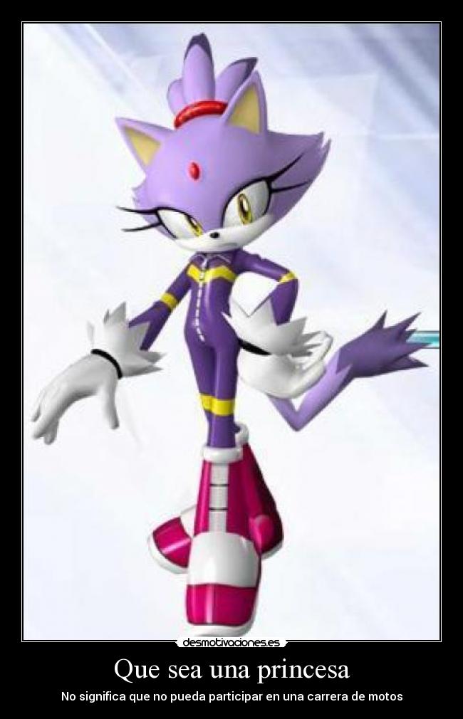 Que sea una princesa - No significa que no pueda participar en una carrera de motos
