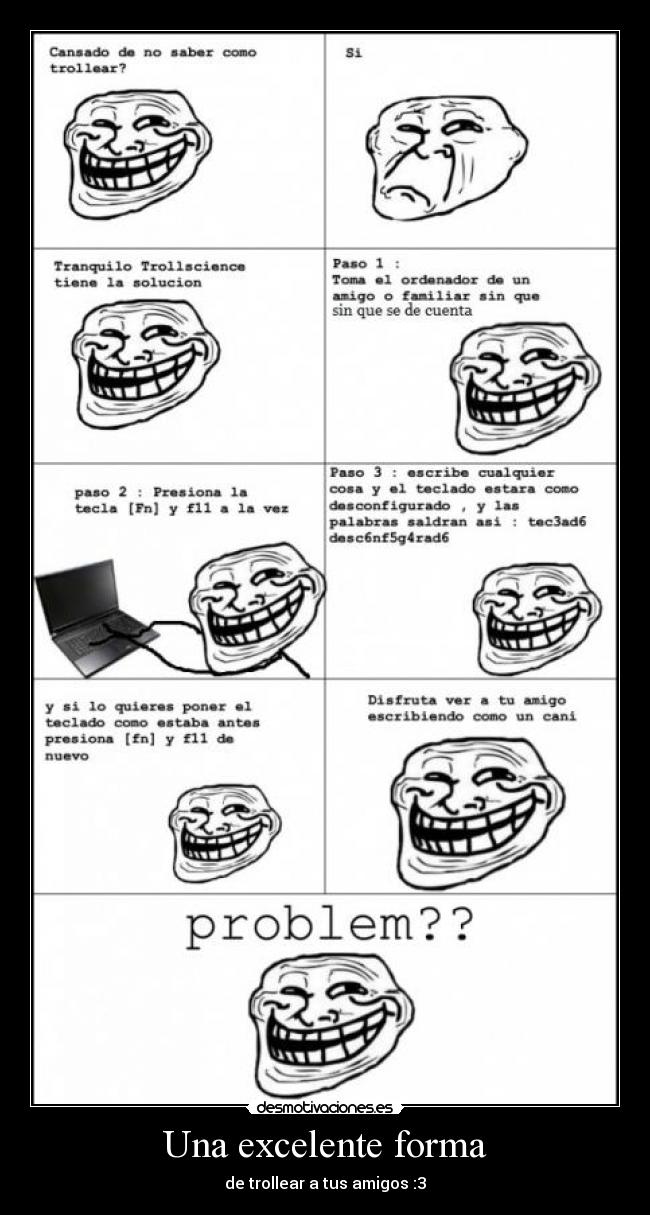 carteles memes trollface trollcience amigos desmotivaciones
