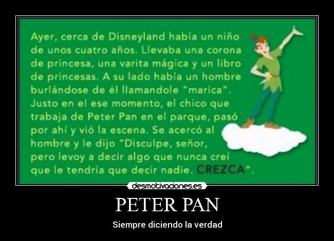 PETER PAN - Siempre diciendo la verdad