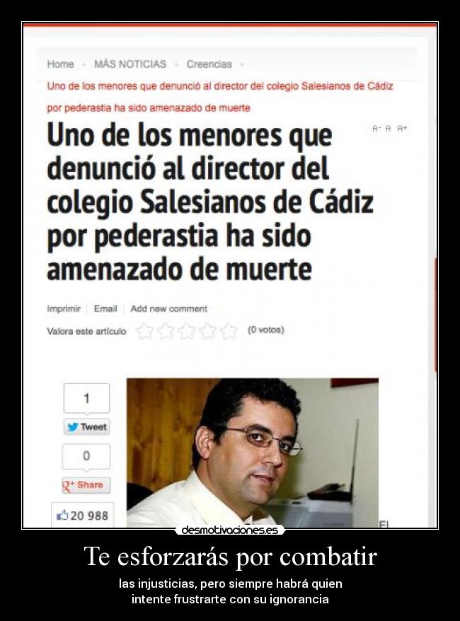 Te esforzarás por combatir -