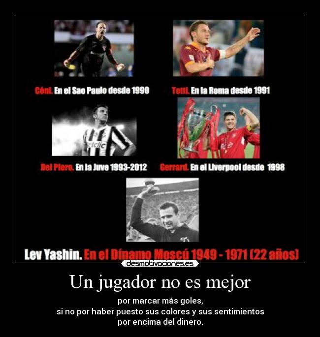 Un jugador no es mejor - 