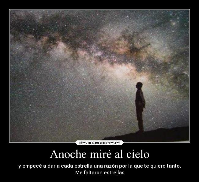 Anoche miré al cielo -