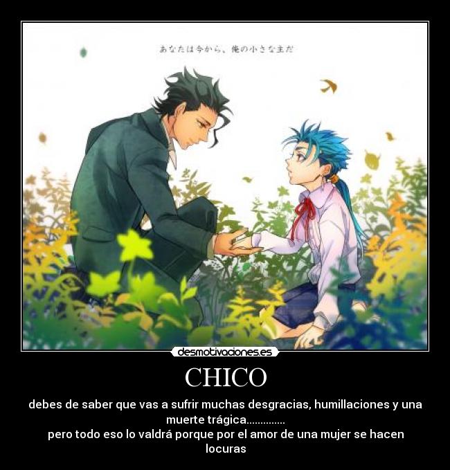 carteles lancer fate stay night zero parecen mucho ambos murieron por una mujer anime manga novela desmotivaciones