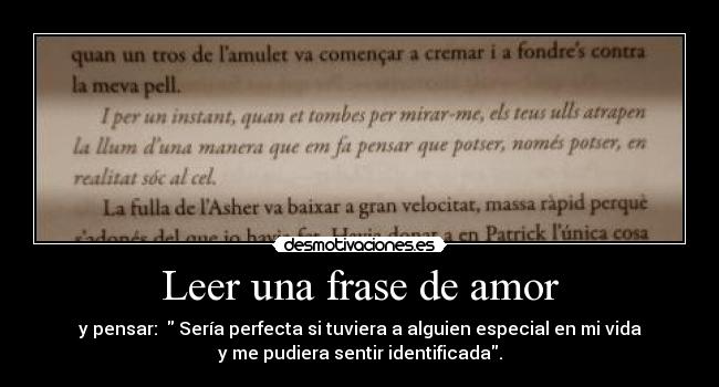 Leer una frase de amor - 