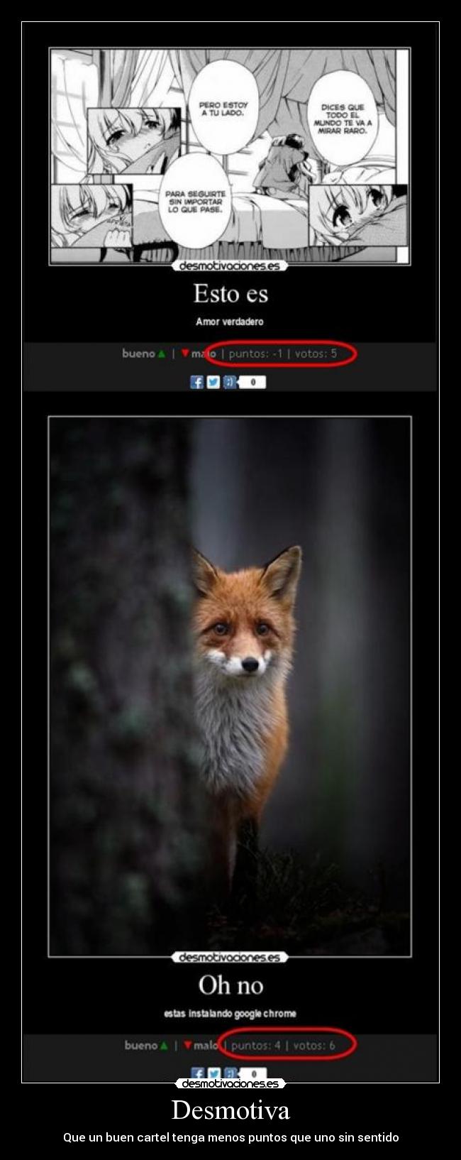 Desmotiva - Que un buen cartel tenga menos puntos que uno sin sentido