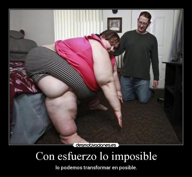 carteles imposible cintura gruesa fina desmotivaciones