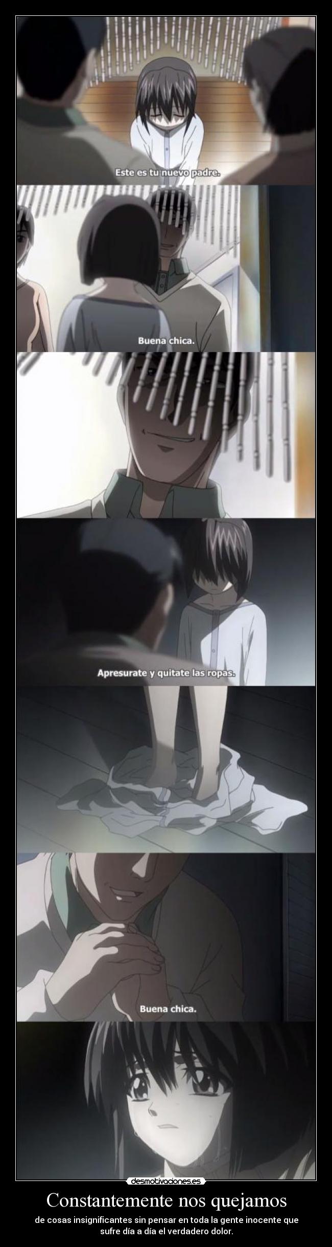 carteles raptorhunters nigatsu harukaze anime manga otaku elfen lied mayu dolor violacion pederastia sufrir desmotivaciones