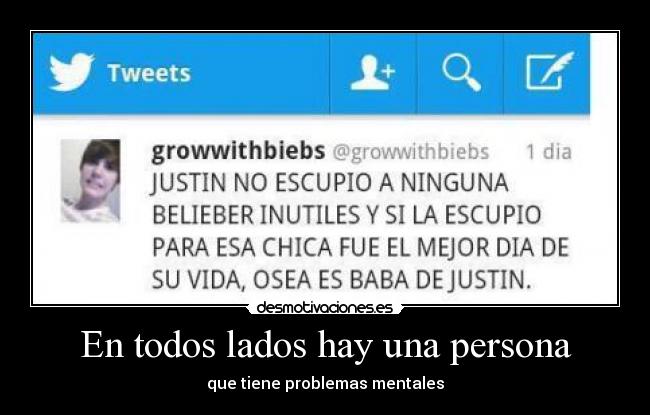 En todos lados hay una persona - que tiene problemas mentales