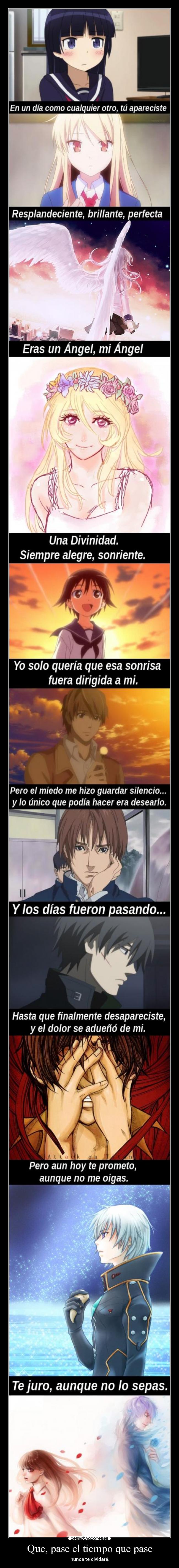 carteles raptorhunters nigatsu harukaze anime manga otaku historia garry eva amor love dolor separacion desmotivaciones