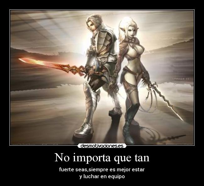 carteles anime desmotivaciones lineage warrior and dark elf desmotivaciones