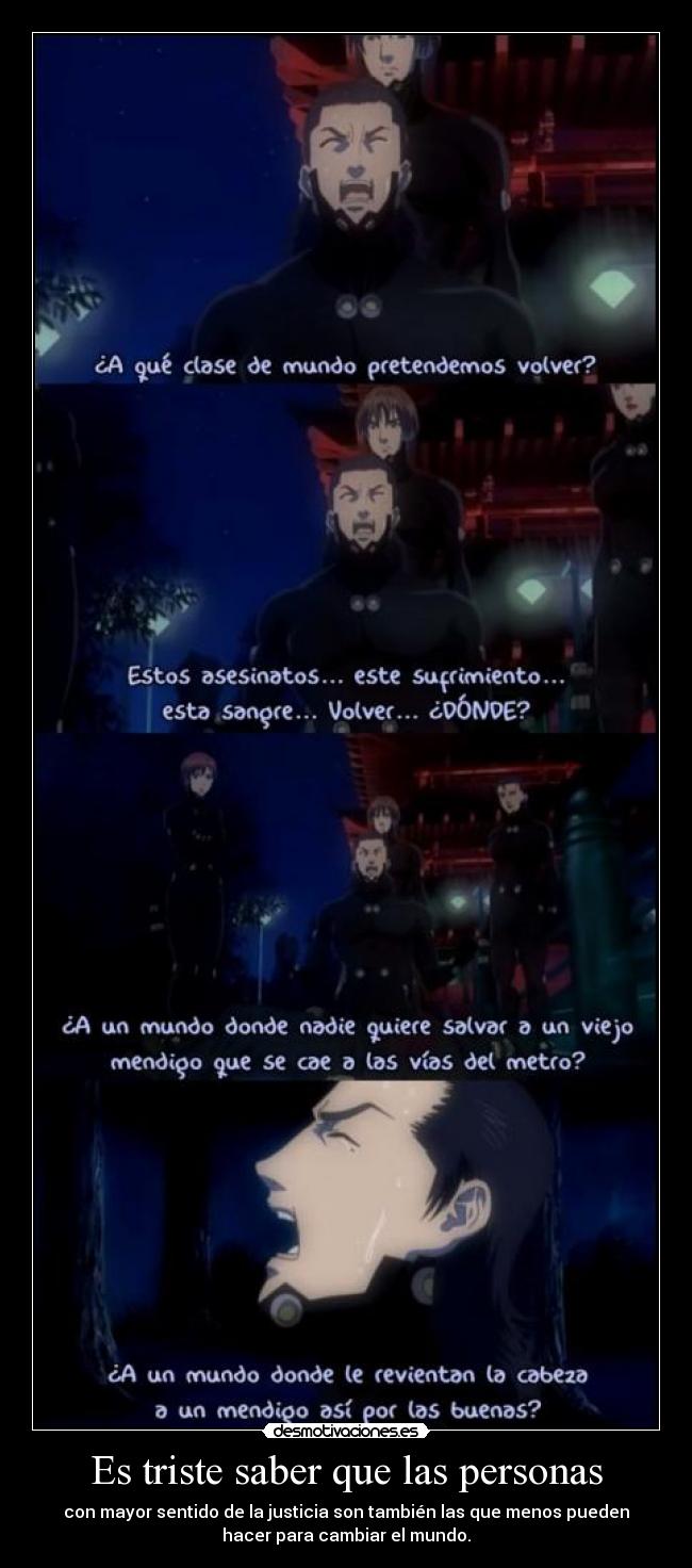 Es triste saber que las personas -