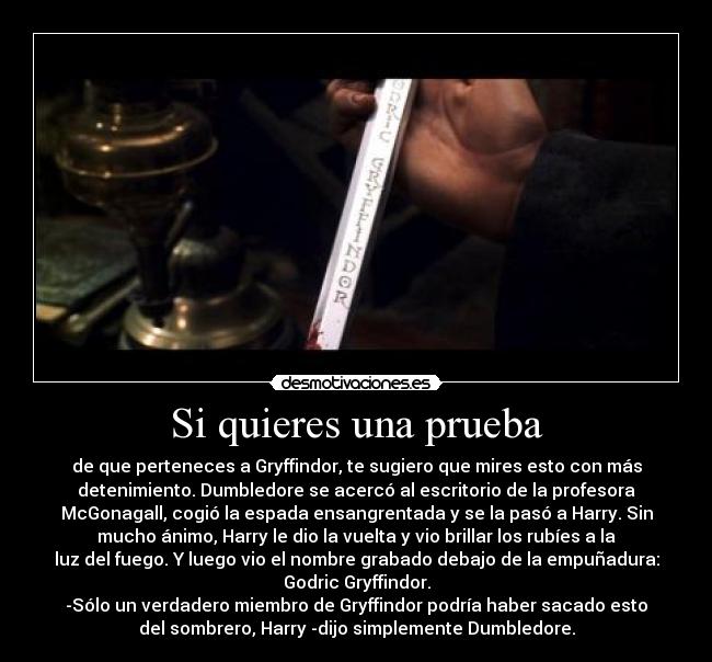 Si quieres una prueba -