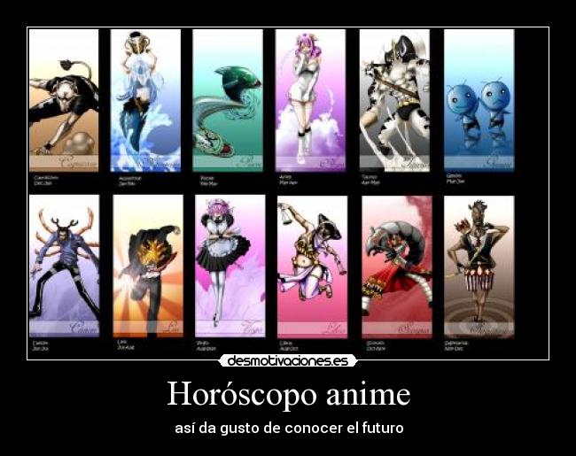 Horóscopo anime - 