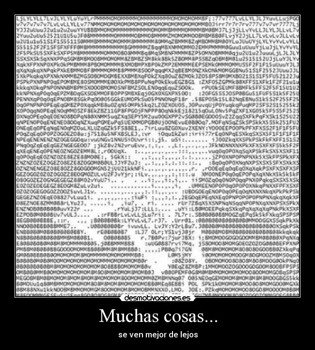 Muchas cosas... - se ven mejor de lejos