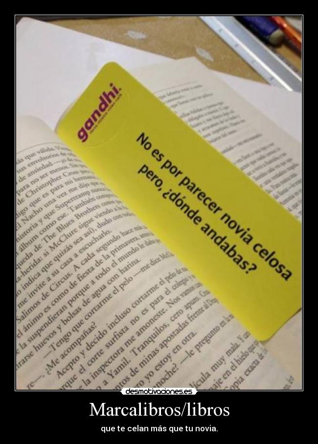 Marcalibros/libros - que te celan más que tu novia.