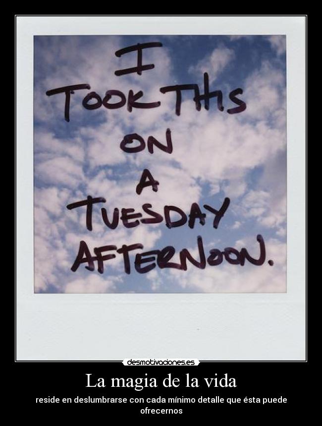 La magia de la vida -