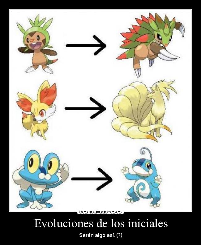 Evoluciones de los iniciales - Serán algo así. (?)