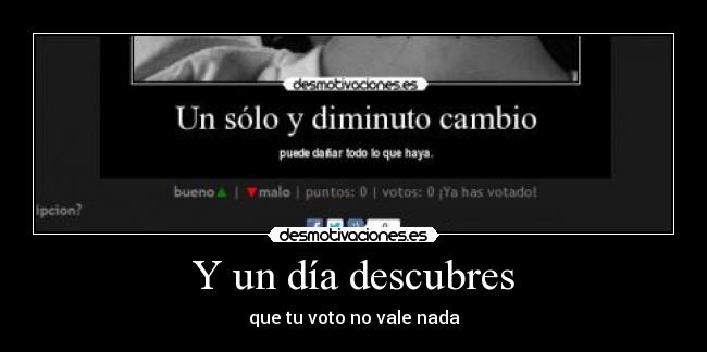 Y un día descubres -