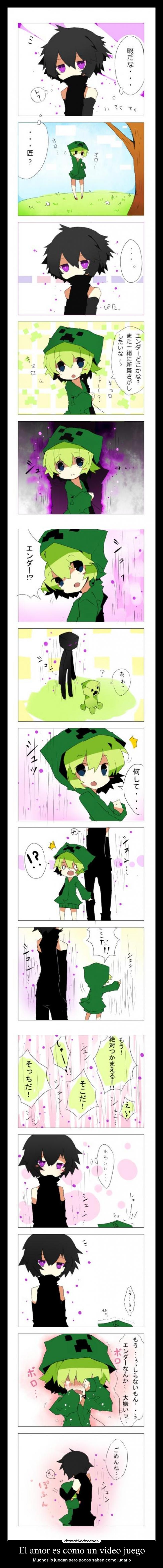 carteles amor minecraft anime video juego desmotivaciones