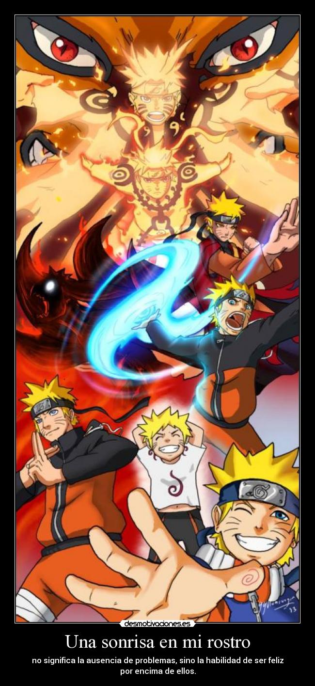 carteles sonrisa naruto desmotivaciones