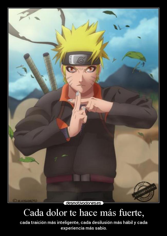 carteles dolor naruto desmotivaciones