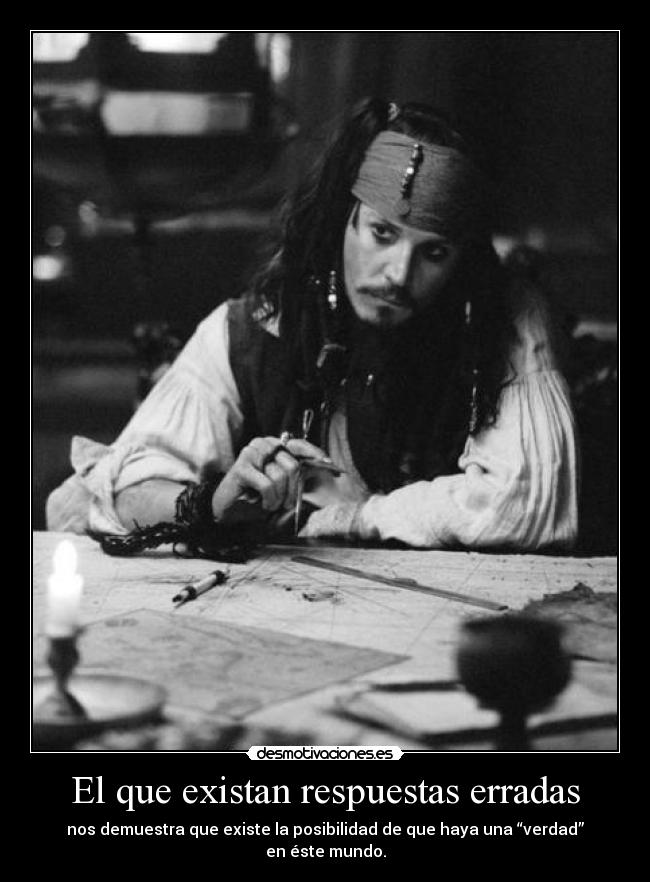 El que existan respuestas erradas - 