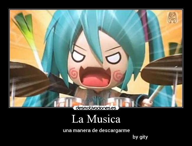 carteles musica anime miku musica desmotivaciones