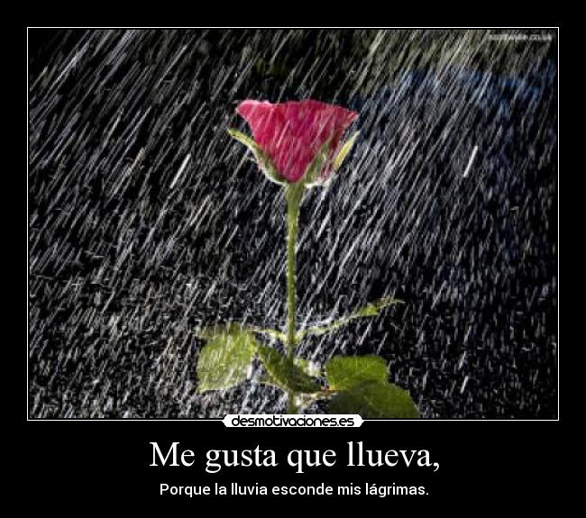 Me gusta que llueva, - 