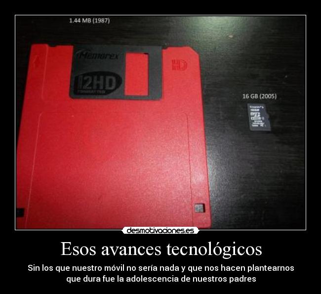 Esos avances tecnológicos - Sin los que nuestro móvil no sería nada y que nos hacen plantearnos
que dura fue la adolescencia de nuestros padres