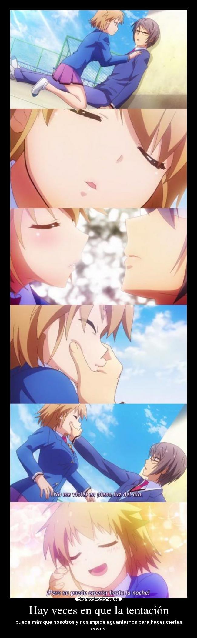 carteles raptorhunters nigatsu harukaze anime manga otaku sakurasou misaki violacion amor love tentacion desmotivaciones