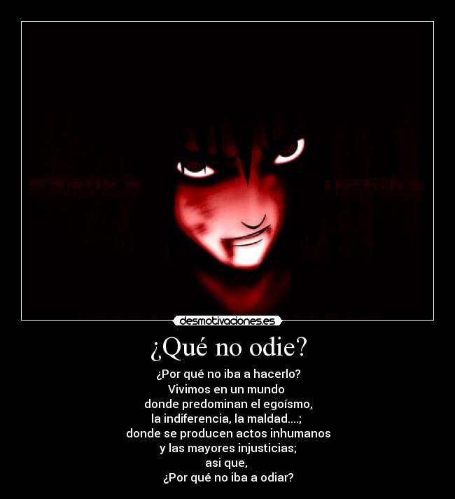 ¿Qué no odie? - 